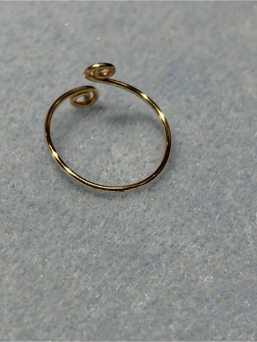 Gold Spiral Open Ring Adjustable